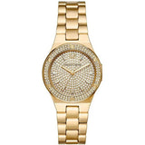  Shop Authentic Michael Kors Lennox Three Hand Gold Dial Gold Steel Strap Watch For Women - MK7289 - Luxxuri