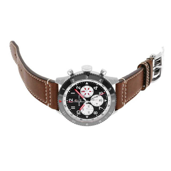  Shop Authentic Breitling Super Avi B04 Chronograph GMT 46 Mosquito Black Dial Brown Leather Strap Watch for Men - YB04451A1B1X1 - Luxxuri