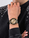  Shop Authentic Guess Athena Gold Dial Black Rubber Strap Watch For Women - GW0030L2 - Luxxuri