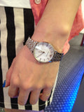  Shop Authentic Emporio Armani Classic Quartz Mother of Pearl Dial Silver Steel Strap Watch For Women - AR1602 - Luxxuri