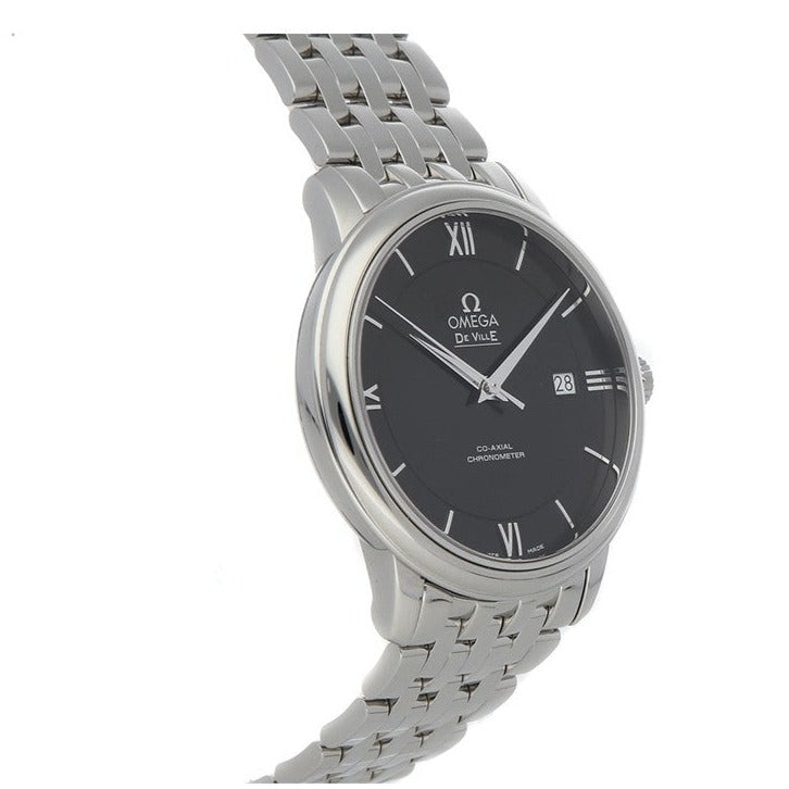  Shop Authentic Omega De Ville Prestige Co-Axial Black Dial Silver Steel Strap Watch for Men - 424.10.40.20.01.001 - Luxxuri