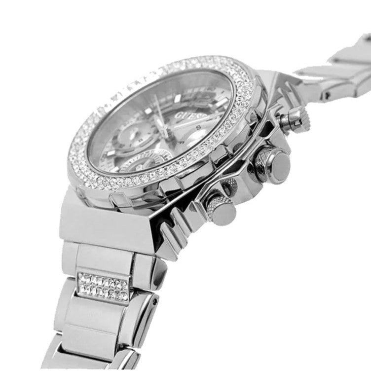  Shop Authentic Guess Fusion Chronograph Crystals Silver Dial Silver Steel Strap Watch For Women - GW0552L1 - Luxxuri
