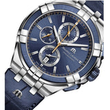  Shop Authentic Maurice Lacroix Aikon Chronograph Blue Dial Blue Leather Strap Watch For Men - AI1018-SS001-432-4 - Luxxuri