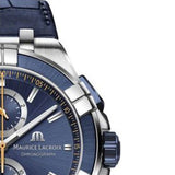 Shop Authentic Maurice Lacroix Aikon Chronograph Blue Dial Blue Leather Strap Watch For Men - AI1018-SS001-432-4 - Luxxuri