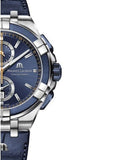  Shop Authentic Maurice Lacroix Aikon Chronograph Blue Dial Blue Leather Strap Watch For Men - AI1018-SS001-432-4 - Luxxuri