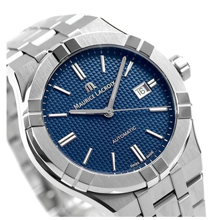  Shop Authentic Maurice Lacroix Aikon Automatic Blue Dial Silver Steel Strap Watch For Men - AI6008-SS002-430-1 - Luxxuri