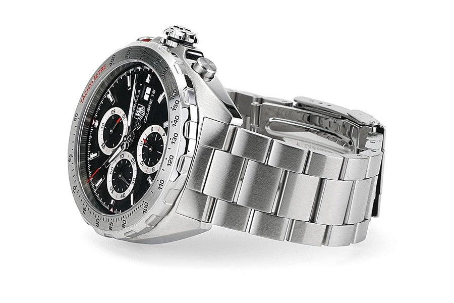 Tag Heuer Formula 1 Calibre 16 Automatic Chronograph Black Dial Silver Steel Strap Watch for Men - CAZ2010.BA0876