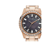  Shop Authentic Guess Sparkler Diamonds Black Dial Rose Gold Steel Strap Watch for Women - GW0111L3 - Luxxuri