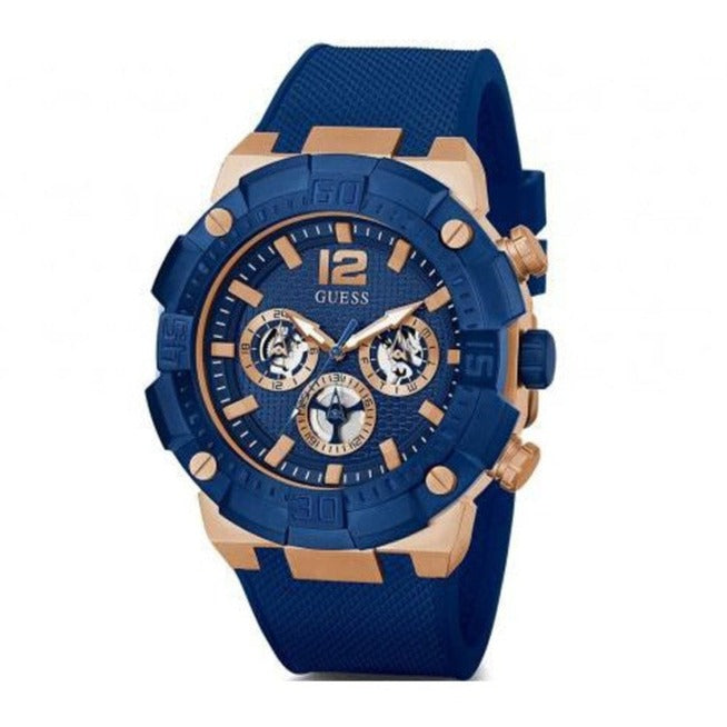  Shop Authentic Guess Navigator Chronograph Blue Dial Blue Rubber Strap Watch for Men - GW0264G4 - Luxxuri