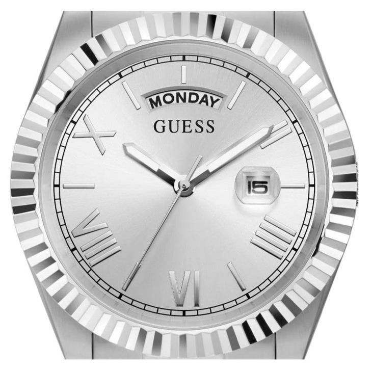  Shop Authentic Guess Connoisseur Silver Dial Silver Steel Strap Watch for Men - GW0265G6 - Luxxuri