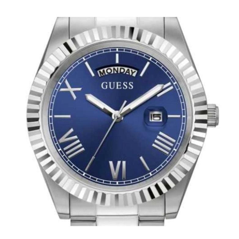  Shop Authentic Guess Connoisseur Blue Dial Silver Steel Strap Watch for Men - GW0265G7 - Luxxuri