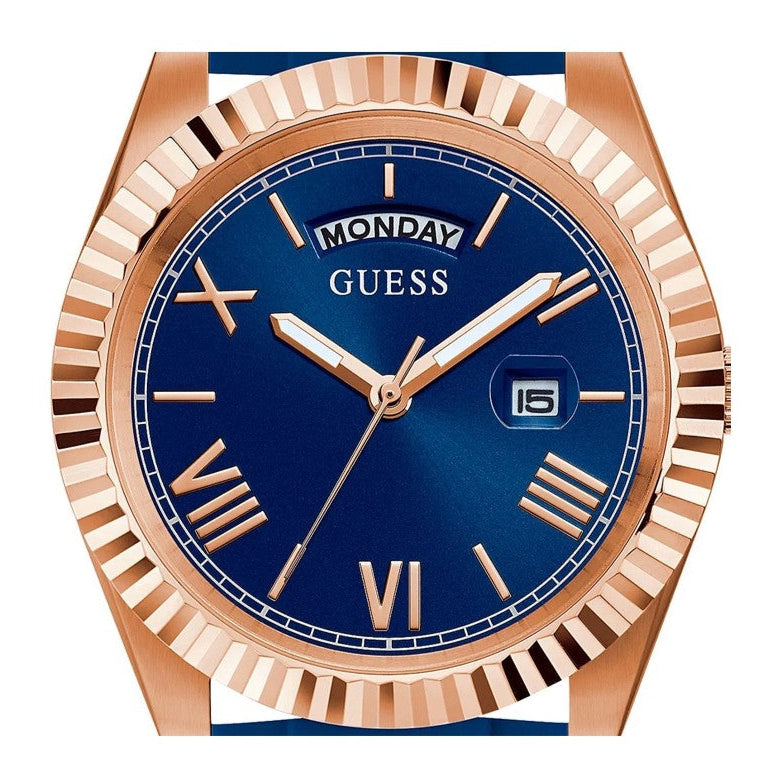 Shop Authentic Guess Connoisseur Blue Dial Blue Silicone Strap Watch For Men - GW0335G2 - Luxxuri