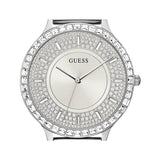  Shop Authentic Guess Soiree Diamonds Silver Dial Silver Mesh Bracelet Watch for Women - GW0402L1 - Luxxuri