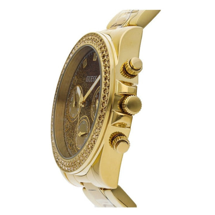  Shop Authentic Guess Sol Chronograph Gold Dial Gold Steel Strap Watch For Women - GW0483L2 - Luxxuri