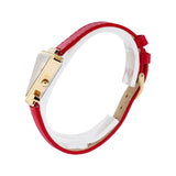  Shop Authentic Guess Fame Quartz Gold Dial Red Leather Strap Watch For Women - GW0504L2 - Luxxuri