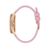  Shop Authentic Guess Sparkling Diamonds Pink Dial Pink Rubber Strap Watch for Women - W0032L9 - Luxxuri