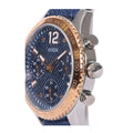  Shop Authentic Guess Marina Chronograph Blue Dial Blue Denim Strap Watch For Women - W1057L1 - Luxxuri