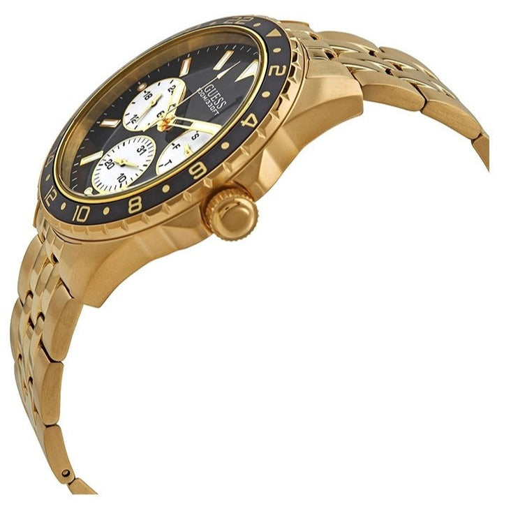  Shop Authentic Guess Odyssey Multifunction Black Dial Gold Steel Strap Watch For Men - W1107G4 - Luxxuri