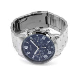 Shop Authentic Guess Hendrix Chronograph Blue Dial Silver Steel Strap Watch for Men - W1309G1 - Luxxuri