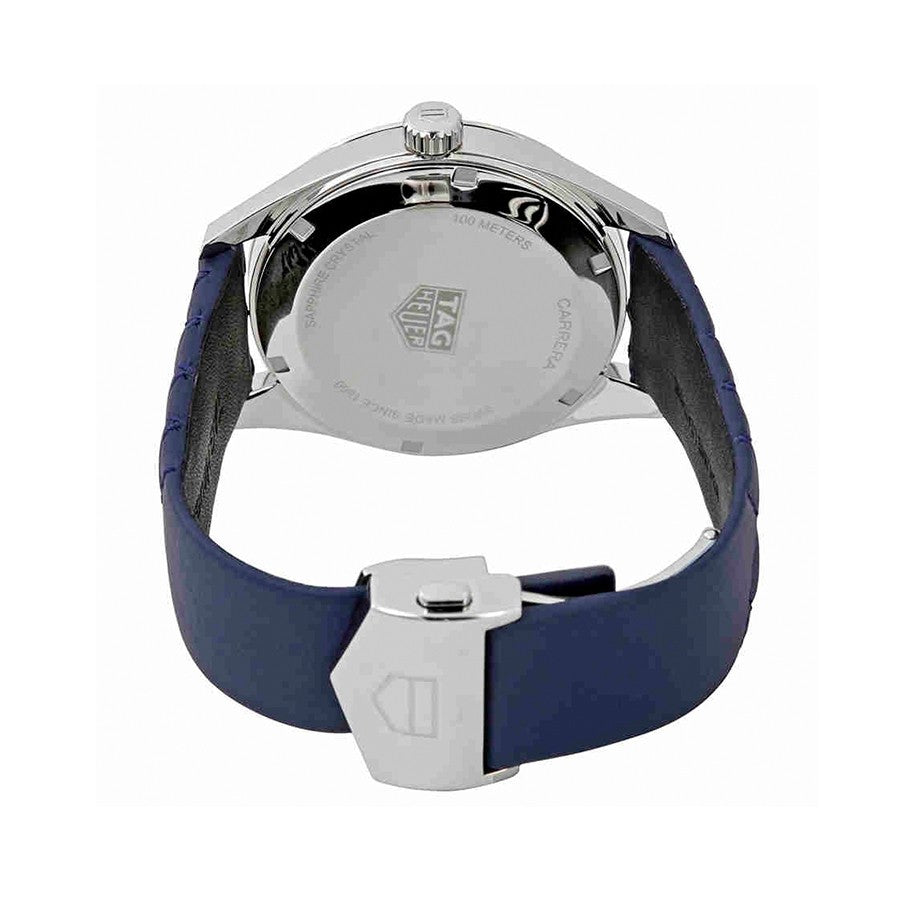  Shop Authentic Tag Heuer Carrera Quartz Blue Dial Blue Calfskin Leather Strap Watch for Women - WAR1112.FC6391 - Luxxuri