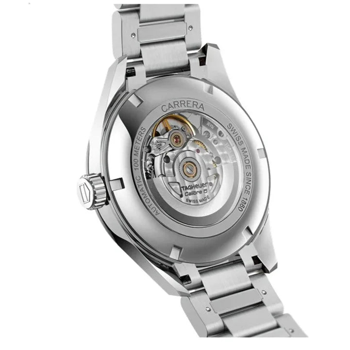  Shop Authentic Tag Heuer Carrera Calibre 5 White Dial Silver Steel Strap Watch for Men - WAR201D.BA0723 - Luxxuri