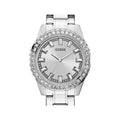  Shop Authentic Guess Sparkler Diamonds Silver Dial Silver Steel Strap Watch for Women - GW0111L1 - Luxxuri