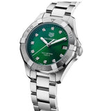  Shop Authentic Tag Heuer Aquaracer Diamonds Emerald Green Dial Watch for Women - WBD1316.BA0740 - Luxxuri