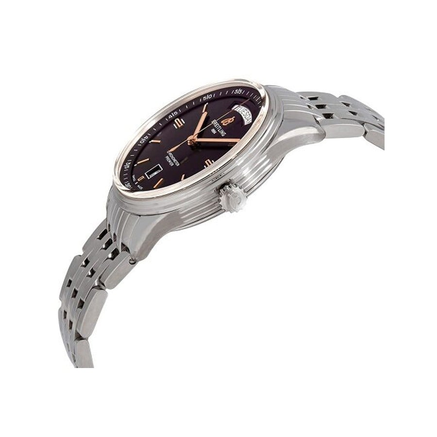  Shop Authentic Breitling Premier Automatic 40mm Day & Date Black Dial Silver Steel Strap Mens Watch - A45340241B1A1 - Luxxuri